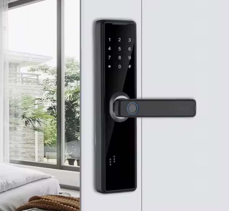 قفل باب ذكي الكويت 92220730 فني تركيب قفل باب ذكي بالبصمة